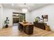 Dining area featuring contemporary décor, patio access, and recessed lighting at 42 Carolina Cherry Dr, Las Vegas, NV 89141