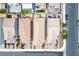 Aerial view showcasing the rooftops of the neighborhood's homes, neatly arranged with well-maintained yards at 4698 Lucky Jade Ave, Las Vegas, NV 89141