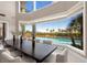 Dining room with views of the resort style pool and large windows for lots of light at 5020 Spanish Heights Dr, Las Vegas, NV 89148