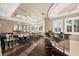 Bright living room with a bar, ample windows, hardwood floors, and plenty of seating at 5020 Spanish Heights Dr, Las Vegas, NV 89148