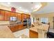 Modern kitchen featuring stainless steel appliances, granite countertops, and ample cabinet space at 5940 Vizzi Ct, Las Vegas, NV 89131
