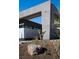Close-up shot of the home's architectural details and rock landscaping at 12 Chisel Crest Ct, Henderson, NV 89012