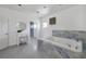 Bathroom with a soaking tub with marble surround and makeup vanity at 2209 Purple Majesty Ct, Las Vegas, NV 89117