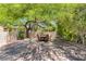 Picturesque outdoor dining area shaded by mature trees, ideal for al fresco meals at 2209 Purple Majesty Ct, Las Vegas, NV 89117