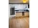 Modern kitchen features updated stainless appliances and countertops at 3275 Arville St # C, Las Vegas, NV 89102