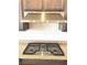 Modern cooktop with stainless steel vent hood and granite countertops at 8550 Lost Pony St, Las Vegas, NV 89148
