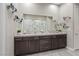 Bathroom with double vanity and marble shower at 10018 Regency Square Ave, Las Vegas, NV 89148