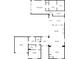 Detailed floor plan of a house layout including bedrooms, bathrooms, living room, kitchen, office, and garage at 10018 Regency Square Ave, Las Vegas, NV 89148