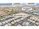 Community aerial view of 2204 Monterey Ave homes near Henderson Executive Airport, Raiders HQ, and West Henderson Hospital at 11228 Burning River St, Las Vegas, NV 89183