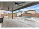 Beautiful backyard features a covered patio, in-ground pool and spa with block wall at 11228 Burning River St, Las Vegas, NV 89183