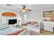 Bedroom featuring neutral-toned walls, carpeted floors, and a ceiling fan at 41 Stablewood Ct, North Las Vegas, NV 89084