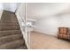 Living area view showcases stairs to the bedrooms and an open concept to the kitchen at 3508 Rio Robles Dr # A, North Las Vegas, NV 89030