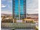 Exterior of Palms Place high rise features blue mirrored glass with city views at 4381 W Flamingo Rd # 1109, Las Vegas, NV 89103