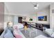 Inviting living space with a comfortable sofa, a cozy bed, and a well-equipped kitchenette at 4381 W Flamingo Rd # 1109, Las Vegas, NV 89103