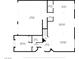 Detailed floor plan of a home shows layout including the kitchen, living room, bedrooms, and garage at 10412 Deer Heights St, Las Vegas, NV 89178