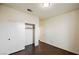 Bedroom with hardwood flooring, closet and neutral wall paint at 10505 Jeremy Ridge Ave, Las Vegas, NV 89144