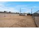 The big backyard, enclosed by chain-link and block walls, offers a clean slate for outdoor enjoyment at 1189 Blankenship Ave, Las Vegas, NV 89106