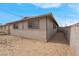 Backyard of the house is fenced with block wall with a good size lot at 1189 Blankenship Ave, Las Vegas, NV 89106