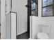 Modern bathroom with a stylish shower and toilet at 1350 Rossini St, Henderson, NV 89052