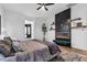 Beautiful bedroom features a fireplace, wood floors, and a decorative rug at 1350 Rossini St, Henderson, NV 89052