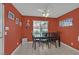Cozy dining room with tile flooring, bright lighting, and an inviting atmosphere at 1453 Blisworth Ct # 102, Las Vegas, NV 89102
