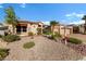 Single-story home with a two-car garage, desert landscaping, and a sign that says VIEW at 2548 Faiss Dr, Las Vegas, NV 89134
