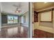 Bright bedroom features a lake view and walk-in closet with custom shelving and storage solutions at 2708 Port Of Call Dr, Las Vegas, NV 89128