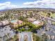 Beautiful aerial view featuring a pool, water fountain and well-maintained landscaping at 2740 Billy Casper Dr, Las Vegas, NV 89134