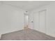 Bedroom features neutral carpeting and a large closet at 3124 Glenhurst Dr, Las Vegas, NV 89121