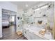 Spa-like bathroom with soaking tub, glass shower, and marble accents at 3846 W Neal Ave, Las Vegas, NV 89141