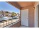 Balcony with metal railings and a view of the apartment complex at 3953 Rebecca Raiter Ave # 101, Las Vegas, NV 89110