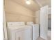 Laundry room with white washer and dryer units and white walls at 3953 Rebecca Raiter Ave # 101, Las Vegas, NV 89110