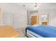 Bright bedroom features closet and neutral walls at 5224 Dana Springs Way, Las Vegas, NV 89130