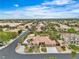 Aerial view of a desert neighborhood with single-story homes and lush landscaping at 5889 Taylor Valley Ave, Las Vegas, NV 89131