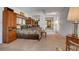 This expansive main bedroom boasts ample storage space, including built-ins with mirrored panels at 621 Mount Elbert Way, Boulder City, NV 89005