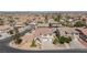 Aerial view of home nestled in a quiet neighborhood at 6638 Dazzling Heights Ln, Las Vegas, NV 89110