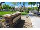Stone sign reading 'The South Commons' in a beautiful, well maintained area at 7653 Fabled Filigree St, Las Vegas, NV 89149