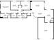 Detailed floor plan with dimensions showing layout of rooms at 9284 Lopseed Ct, Las Vegas, NV 89149