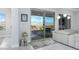 Cozy living area with a view of the patio and mountains at 1130 Calico Rdg, Mesquite, NV 89034