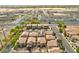 Aerial view highlights new development homes with modern architecture and community planning at 5774 Typecast Rd, Las Vegas, NV 89142