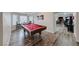Spacious game room with a pool table, natural light and direct access to the Gathering room at 775 Spanish Dr, Las Vegas, NV 89110