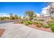 The beautiful entrance of Horizon Heights community with stone signage and lush landscaping at 173 Calm Morning Ave, Henderson, NV 89002