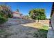 A spacious backyard with a block wall, offering privacy and potential for landscaping at 2504 Soldier Creek Ct, Las Vegas, NV 89106