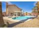 Refreshing pool and spa surrounded by a well-manicured yard, creating a private oasis at 266 Cordero Dr, Henderson, NV 89074