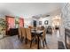 Elegant dining room featuring a table for eight and lots of natural light at 2803 Marathon Dr, Henderson, NV 89074