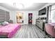 Large primary bedroom suite featuring luxury wood-look floors, and closet at 3018 Sunrise Bay Ave, North Las Vegas, NV 89031