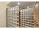 Modern shower stall with glass block partition and dual shower heads at 3540 Wisdom Ct, Las Vegas, NV 89120