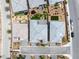 Aerial view showcases the property's layout, neighboring houses, and well-maintained landscaping at 4531 S Bay Tree Ct, Pahrump, NV 89061