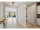 Entryway with tile floors leading to the living room and featuring a view of the open floor plan at 4531 S Bay Tree Ct, Pahrump, NV 89061