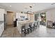 Spacious kitchen featuring a large island with seating and stainless steel appliances at 4531 S Bay Tree Ct, Pahrump, NV 89061